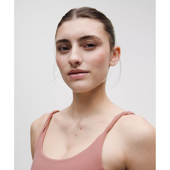 Lululemon Align Twist-Strap Crop Tank Top Mauve XL NWT Nulu Built-In Bra - Picture 11 of 12